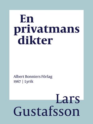 cover image of En privatmans dikter